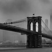 Brooklyn Bridge In A Storm 2 Poster