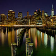 Brooklyn Pier At Night Poster