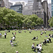 Bryant Park In New York City Poster
