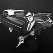 Buddy Holly And 1959 Cadillac Poster
