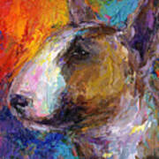 Bull Terrier Dog Painting Poster