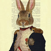 Bunny Portrait Illustration Poster