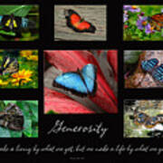 Butterfly Generosity Collage Poster