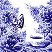 Butterfly Teatime Poster