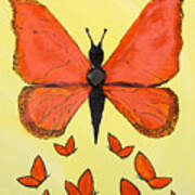 Butterfly Woman Poster