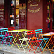 Cafe Color - Paris, France Poster