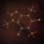 Caffeine Molecule Poster