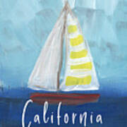 California Sailing- Art by Linda Woods Poster