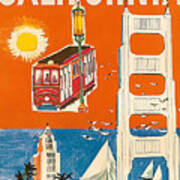 California, Vintage Travel Poster Poster