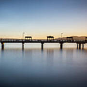 Calm Morning At The Pier Poster