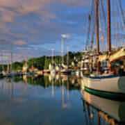 Camden Harbor At Dawn Poster