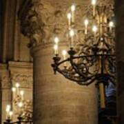 Candelabra At Notre Dame Poster