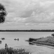 Canoes On Upper Lake Poster