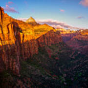 Canyon Overlook Sunrise Zion National Park Poster