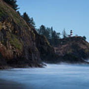Cape Disappointment At Dusk Poster