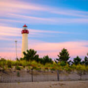 Cape May Lighthouse As The Evening Passes By Poster