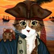 Captain Leo - Pirate Cat And Rat Poster