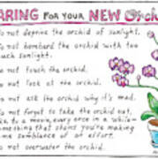 Caring For Your New Orchid Poster