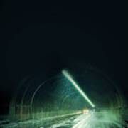 Cars In A Dark Tunnel Poster