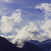 Cascades And Clouds Poster