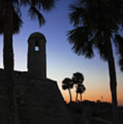 Castillo At Dusk -- Castillo De San Marcos, St Augustine Florida Poster