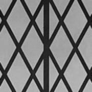 Castle Window Black And White Poster
