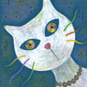 Cat With Kaleidoscope Eyes Poster