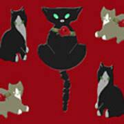 Cats Characteristic Arrangement Poster