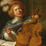 Cello Player Poster