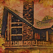 Chalet In Autumn Poster
