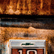 Chevy C10 Rusted Emblem Poster