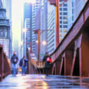 Chicago Lasalle Street Bridge Poster