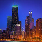 Chicago Shoreline Skyscrapers Poster