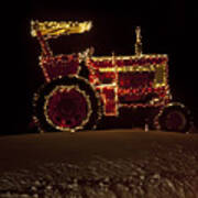 Christmas Tractor Poster
