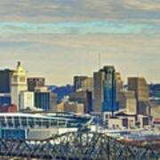 Cincinnati Skyline Clouds 2 Poster