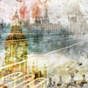 City Art Big Ben And Westminster Bridge Ii Poster