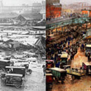 City - Boston Ma - The Great Molasses Flood 1919  - Side By Side Poster
