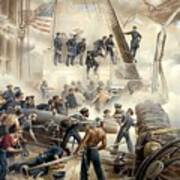 Civil War Naval Battle Poster