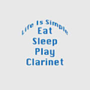 Clarinet Eat Sleep Play Clarinet 5512.02 Poster