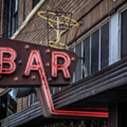 Classic Neon Sign For A Bar Livingston Montana Poster