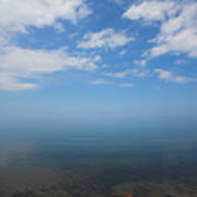 Clear Blue Waters With Clouds, Lake Superior Poster