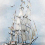 Clipper Ship In Sail Poster