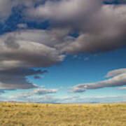 Clouds In Fields Oregon Poster