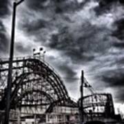 Clouds Over The Cyclone. #coneyisland Poster