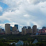 Cloudy Skyline Edmonton Poster
