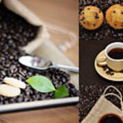 Coffee Collage Photo Poster