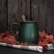 Coffee, Tea And Autumn Poster