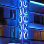 Colony Hotel On Ocean Drive 2 Poster