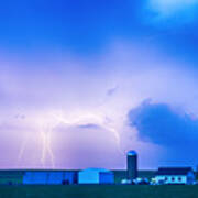 Colorado Country Lightning Storm Poster