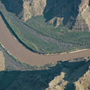 Colorado River Changing Direction In Grand Canyon Poster